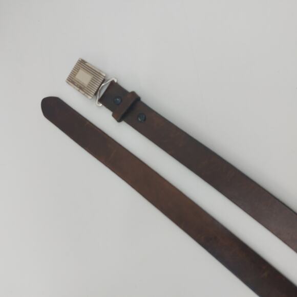 J Crew Brown Belt Genuine Italian Leather Small Casual Y2K Style - Picture 6 of 12